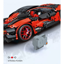 Load image into Gallery viewer, 1827PCS MOC Technic Speed Pull Back Red Super Racing Sports Car Model Toy Building Block Brick Gift Kids DIY Compatible Lego 1:10