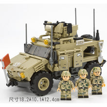 Load image into Gallery viewer, 488PCS Military WW2 2in1 MRAP Mine Resistant Ambush Protected Car Figure Model Toy Building Block Brick Gift Kids DIY Compatible Lego