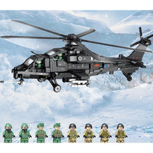 Load image into Gallery viewer, 1366PCS Military WW2 Caic Z-10 Helicopter Figure Model Toy Building Block Brick Gift Kids DIY Compatible Lego
