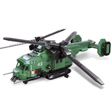 Load image into Gallery viewer, 705PCS Military WW2 Technic Twin Rotor Helicopter Figure Model Toy Building Block Brick Gift Kids DIY Compatible Lego