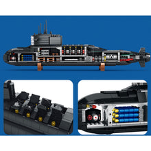 Load image into Gallery viewer, 1498PCS Military WW2 Type 094 Strategic Nuclear Submarine 09-IV Model Toy Building Block Brick Gift Kids DIY Compatible Lego