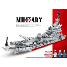 Load image into Gallery viewer, 655PCS Military WW2 Cruiser Battle Ship Figure Model Toy Building Block Brick Gift Kids DIY Compatible Lego