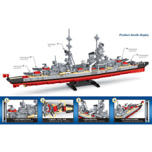 Load image into Gallery viewer, 828PCS Military WW2 Prinz Eugen Schwerer Kreuzer Ship Figure Model Toy Building Block Brick Gift Kids DIY Compatible Lego