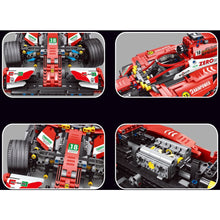 Load image into Gallery viewer, 1308PCS MOC Technic Speed Static Red F1 Formula One Super Racing Sports Car Model Toy Building Block Brick Gift Kids DIY Compatible Lego