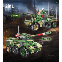 Load image into Gallery viewer, 872PCS Military WW2 2in1 EBRC 6x6 Armored Vehicle Figure Model Toy Building Block Brick Gift Kids DIY Compatible Lego