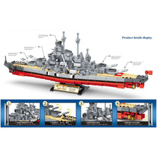 Load image into Gallery viewer, 828PCS Military WW2 KMS Bismarck Battleship Figure Model Toy Building Block Brick Gift Kids DIY Compatible Lego