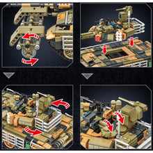 Load image into Gallery viewer, 1641PCS Military WW2 T90M5 Main Battle Tank Figure Model Toy Building Block Brick Gift Kids DIY Compatible Lego