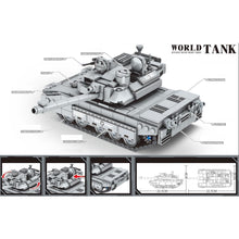 Load image into Gallery viewer, 641PCS Military WW2 Pull Back Leclerc Main Battle Tank Figure Model Toy Building Block Brick Gift Kids DIY Compatible Lego