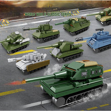 Load image into Gallery viewer, 461PCS Military WW2 Set Cheetah Tank Fighter L48 Chaser JS-2 Firefly M26 SU-100 Destroyer Model Toy Building Block Brick Gift Kids DIY Compatible Lego