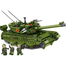 Load image into Gallery viewer, 631PCS Military WW2 Pull Back 99A Main Battle Tank Figure Model Toy Building Block Brick Gift Kids DIY Compatible Lego
