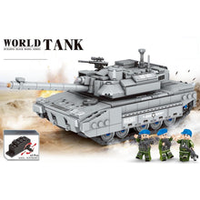 Load image into Gallery viewer, 641PCS Military WW2 Pull Back Leclerc Main Battle Tank Figure Model Toy Building Block Brick Gift Kids DIY Compatible Lego