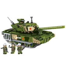 Load image into Gallery viewer, 642PCS Military WW2 Pull Back T14 Armata Main Battle Tank Figure Model Toy Building Block Brick Gift Kids DIY Compatible Lego
