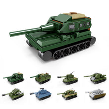 Load image into Gallery viewer, 461PCS Military WW2 Set Cheetah Tank Fighter L48 Chaser JS-2 Firefly M26 SU-100 Destroyer Model Toy Building Block Brick Gift Kids DIY Compatible Lego
