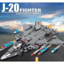 Load image into Gallery viewer, 778PCS Military WW2 J-20 Chengdu FireFang Air Fighter Figure Model Toy Building Block Brick Gift Kids DIY Compatible Lego