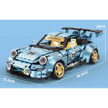 Load image into Gallery viewer, 2368PCS MOC Technic Speed Static Blue 911 RWB Super Racing Sports Car Model Toy Building Block Brick Gift Kids DIY Compatible Lego 1:10