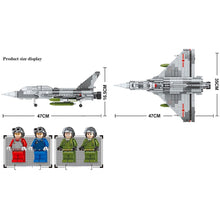 Load image into Gallery viewer, 1066PCS Military WW2 Mirage 2000 Air Fighter Aircraft Figure Model Toy Building Block Brick Gift Kids DIY Compatible Lego