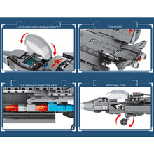 Load image into Gallery viewer, 778PCS Military WW2 J-20 Chengdu FireFang Air Fighter Figure Model Toy Building Block Brick Gift Kids DIY Compatible Lego