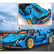 Load image into Gallery viewer, 398PCS MOC Technic Speed Pull Back Sian Super Racing Sports Car Model Toy Building Block Brick Gift Kids DIY Compatible Lego 1:18