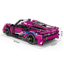 Load image into Gallery viewer, 503PCS MOC Technic Speed Purple Racing Sports Car Pull Back Model Toy Building Block Brick Gift Kids DIY Compatible Lego