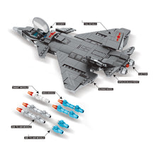 Load image into Gallery viewer, 778PCS Military WW2 J-20 Chengdu FireFang Air Fighter Figure Model Toy Building Block Brick Gift Kids DIY Compatible Lego