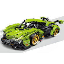 Load image into Gallery viewer, 668PCS MOC Technic Speed Pull Back V12 Super Racing Sports Car Model Toy Building Block Brick Gift Kids DIY Compatible Lego 1:16