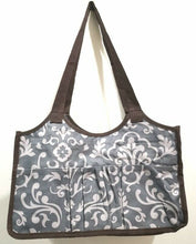 Load image into Gallery viewer, Thirty One Organizing Utility Keep it Tote Cosmetic Bag 31 gift in Grey Parisian Pop
