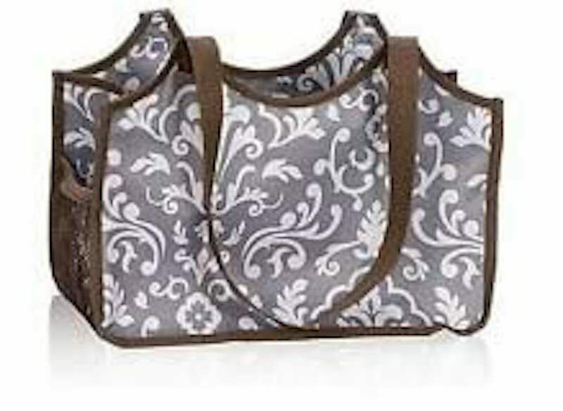 Thirty One Organizing Utility Keep it Tote Cosmetic Bag 31 gift in Grey Parisian Pop