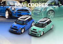 Load image into Gallery viewer, TM 1:64 Blue Green Mini Cooper Sports Model Diecast Metal Car New Collection
