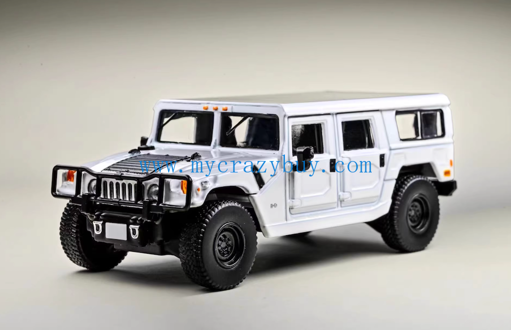 1:64 596Model White H1 SUV Off Road Sports Model Diecast Metal Car New