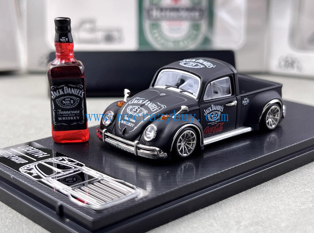 Liberty 1:64 Black VW Beetle Pickup Truck Sports Model Diecast Metal Car New Collection