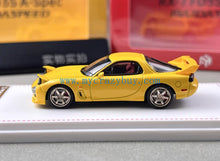 Load image into Gallery viewer, FH 1:64 Yellow JDM RX7 FD3S A-Spec Speed Sports Model Diecast Metal Car New Collection
