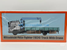 Load image into Gallery viewer, GCD 1:64 White Blue Fuso Fighter Crane Truck Model Diecast Metal Car New Collection

