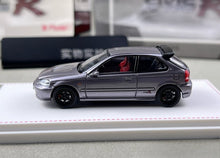 Load image into Gallery viewer, Model1 1:64 JDM Gray Civic EK9 R Hatchback Sports Model Diecast Metal Car New Collection
