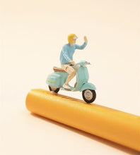 Load image into Gallery viewer, 1:64 Painted Figure Model Miniature Resin Diorama Toy Sand Motorbike Girl Boy
