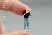 Load image into Gallery viewer, 1:64 Painted Figure Model Miniature Resin Diorama Toy Sand Black Outfit Man
