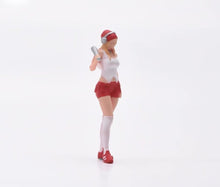 Load image into Gallery viewer, 1:64 Painted Figure Model Miniature Resin Diorama Sand Street Lady Headset Girl
