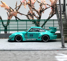 Load image into Gallery viewer, 1:64 Blue RWB 993 #19 Racing Sports Classic Model Diecast Metal Car New
