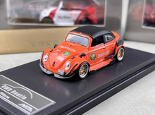 Load image into Gallery viewer, HKM 1:64 Orange VW RWB Beetle Convertible Sports Model Diecast Metal Car New Collection
