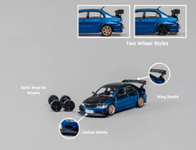 Load image into Gallery viewer, CM 1:64 Blue Carbon Lancer Evo 9 IX Voltex Sports Model Diecast Metal Car New Collection
