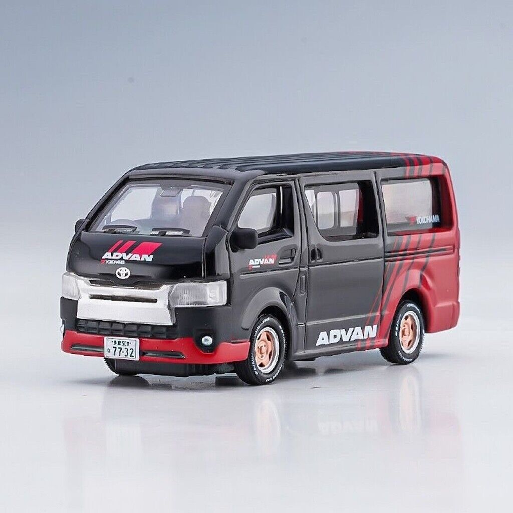 TINY 1:76 Black Advan Toyota Hiace Delivery Van Model Toy Metal Car BN
