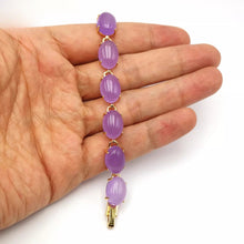 Load image into Gallery viewer, Nature Jade Beaded Bracelet Jewelry Blessing Lucky Fortune Gift For Her Purple c
