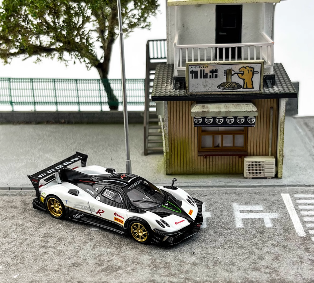 CM 1:64 White Zonda R Racing Sports Model Diecast Metal Car New Collection