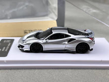 Load image into Gallery viewer, DCM 1:64 Silver Novitec 488 Pista Racing Sports Model Diecast Metal Car New
