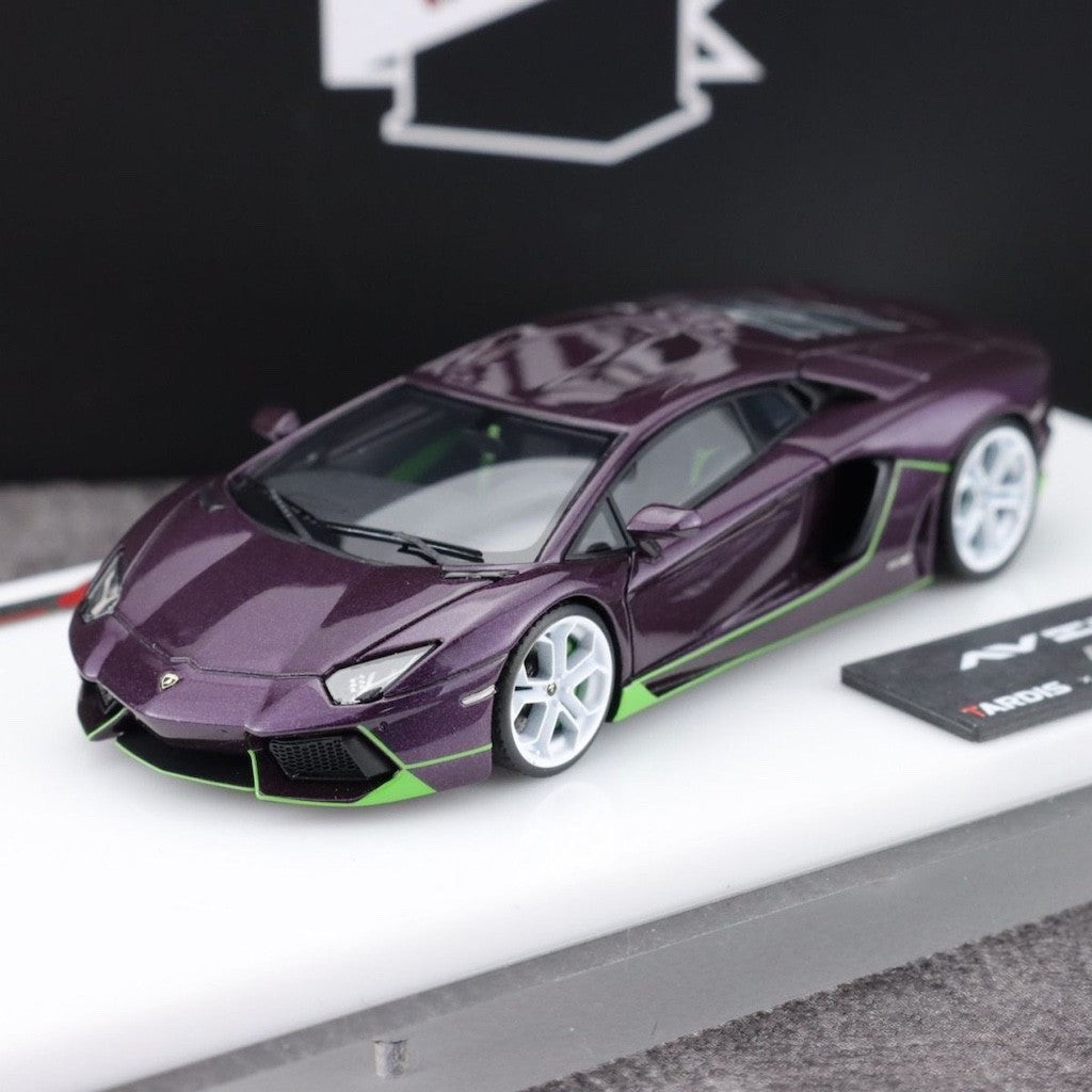 Tardis 1:64 Purple Aventador LP700-4 Sports Model Diecast Resin Car New Collection