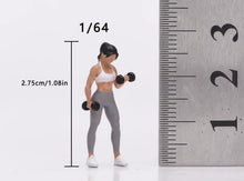 Load image into Gallery viewer, 1:64 Painted Figure Model Miniature Resin Diorama Scene Sporty Gym Girl Lady
