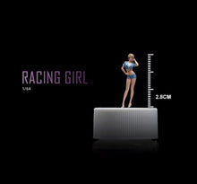 Load image into Gallery viewer, 1:64 Painted Figure Mini Model Miniature Car Scenes Resin Racing Girl Race Queen
