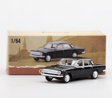 Load image into Gallery viewer, Perka 1:64 Black GAZ Volga M24 Sedan Classic Model Diecast Metal Car New Collection
