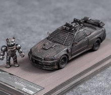 Load image into Gallery viewer, SW 1:64 Skyline GTR R34 Mad Max Figure Sports Model Diecast Metal Car New Collection
