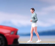 Load image into Gallery viewer, 1:64 Painted Figure Model Miniature Resin Diorama Sand Running Girl Sport Lady
