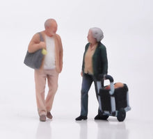 Load image into Gallery viewer, 1:64 Painted Figure Model Miniature Resin Diorama Toy Sand Aged Elderly Couple
